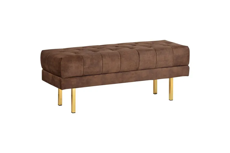 Istuimen penkki Roseville Tummanruskea/kulta - Tummanruskea/kulta - Huonekalut - Tuoli & nojatuoli - Penkki - Eteispenkki