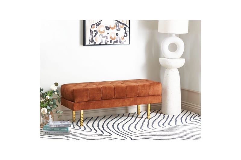 Istuimen penkki Roseville Punainen/kulta - Punainen/kulta - Huonekalut - Tuoli & nojatuoli - Penkki - Eteispenkki