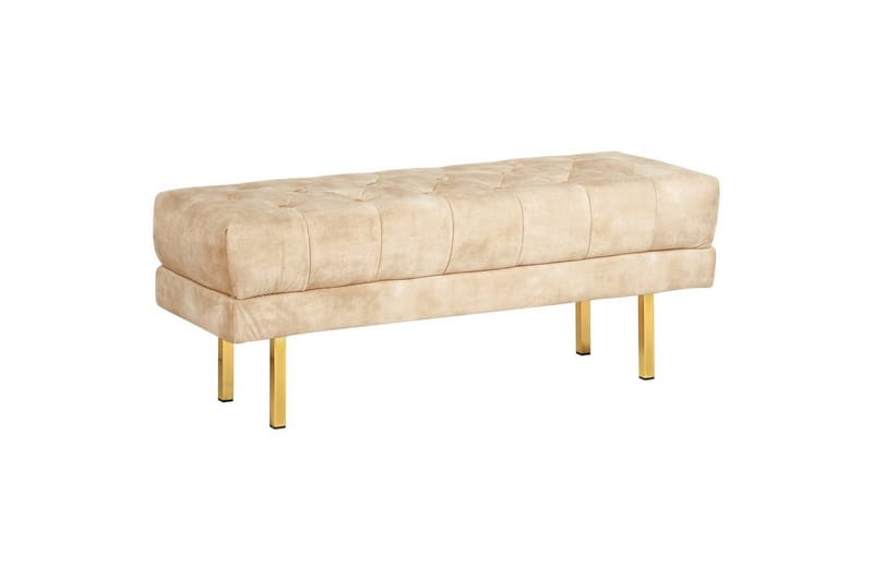 Istuimen penkki Roseville Beige/Kulta - Beige/Kulta - Sisustustuotteet - Kalustevetimet - Huonekaluhelat - Kalustejalat