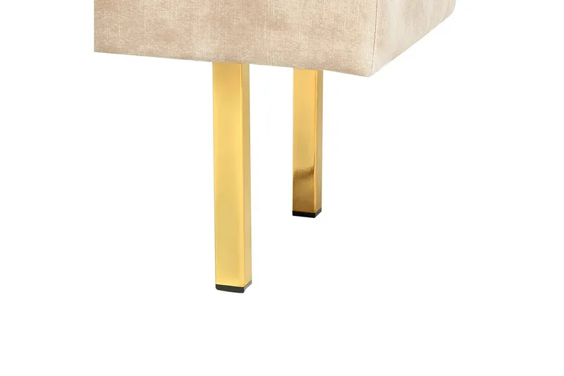 Istuimen penkki Roseville Beige/Kulta - Beige/Kulta - Sisustustuotteet - Kalustevetimet - Huonekaluhelat - Kalustejalat