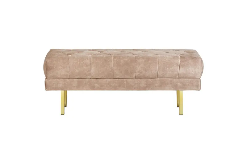 Istuimen penkki Roseville Tummabeige/Kulta - Tummabeige/Kulta - Sisustustuotteet - Kalustevetimet - Huonekaluhelat - Kalustejalat