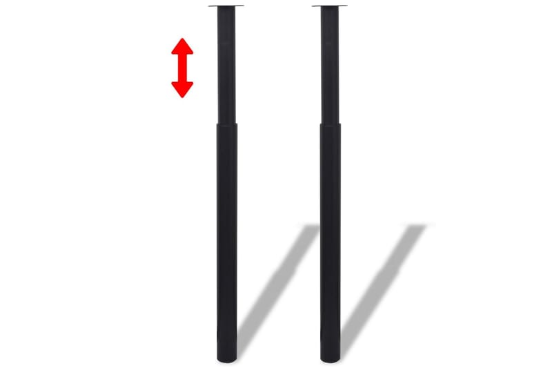 Teleskooppiset pöydänjalat 4 kpl musta 710 mm-1100 mm - Sisustustuotteet - Kalustevetimet - Huonekaluhelat - Kalustejalat