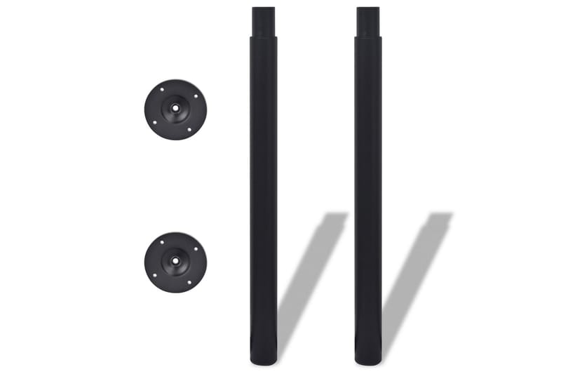 Teleskooppiset pöydänjalat 4 kpl musta 710 mm-1100 mm - Sisustustuotteet - Kalustevetimet - Huonekaluhelat - Kalustejalat