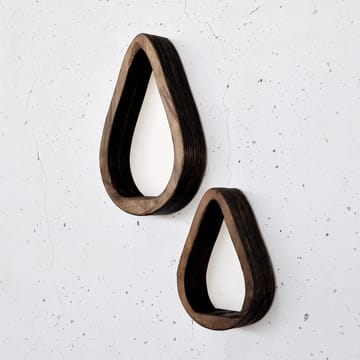 Koristeellinen puinen seinähylly Hanah Home Rafora (20 x 13 x 4 cm) Puinen - Sisustustuotteet - Kalustevetimet - Huonekaluhelat