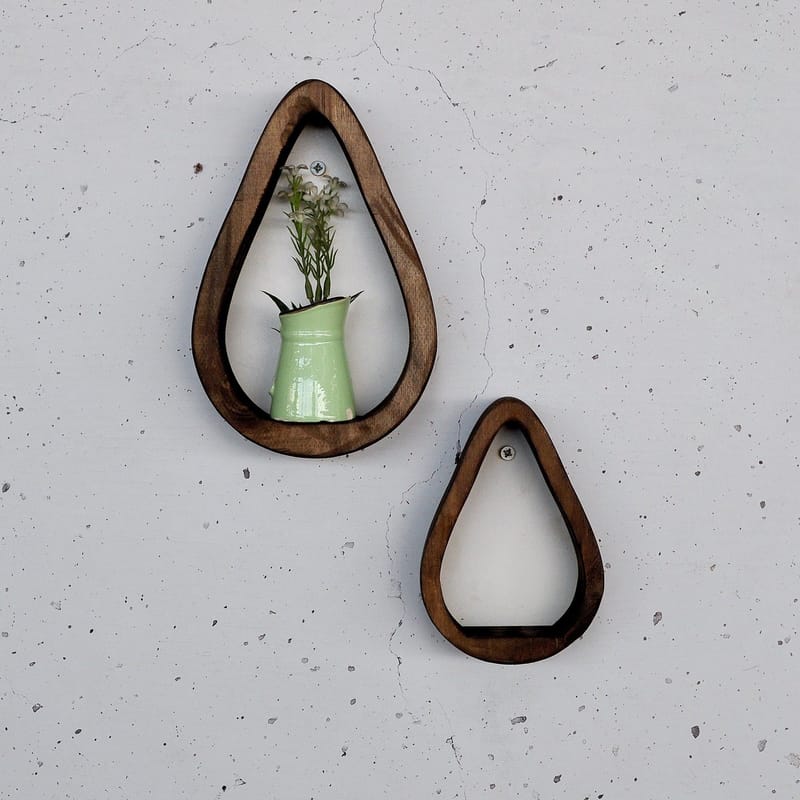 Koristeellinen puinen seinähylly Hanah Home Rafora (20 x 13 x 4 cm) Puinen, undefined