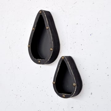 Koristeellinen puinen seinähylly Hanah Home Rafora (20 x 13 x 4 cm) Musta - Talo & remontointi - Keittiö & kylpyhuone - Keittiö & kodinhoitohuone - Keittiön sisustus - Keittiöhylly