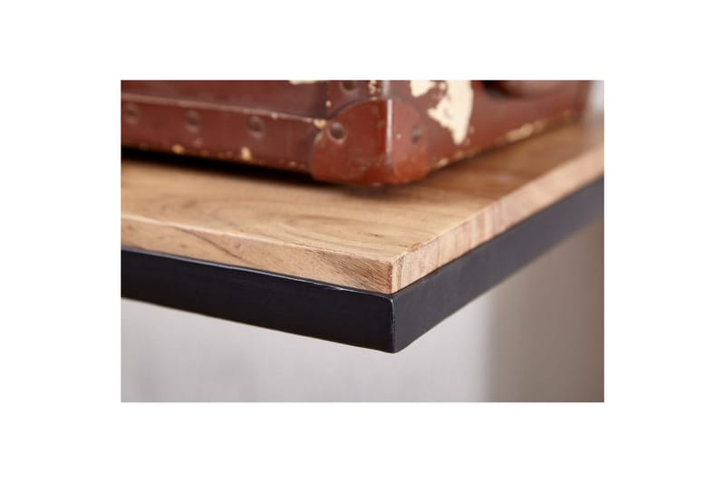 Seinähylly Wohnling Massiivipuinen metallinen seinään kiinnitettävä naulakko 70 cm teollinen - Säilytys - Vaatesäilytys - Vaatenaulakko - Koukkunaulakot