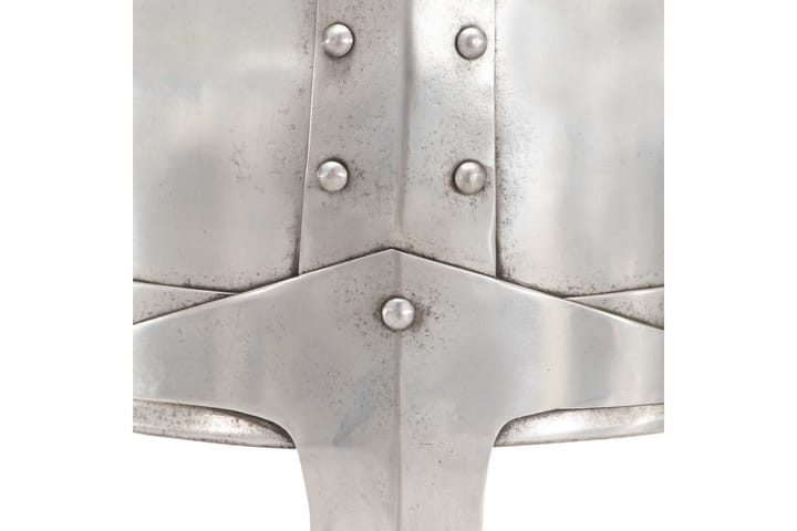 Keskiaikaisen ritarin kypärä antiikki kopio hopea teräs - Sisustusesineet