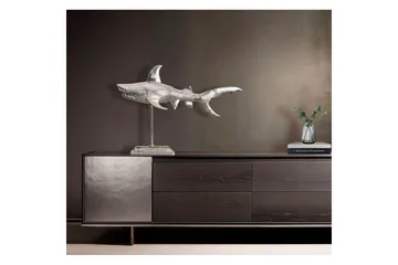 Koriste-esine Wohnling Deco hait 70 cm alumiini, merellinen tyyli Hopea - Hopea - Sisustustuotteet - Sisustusesineet