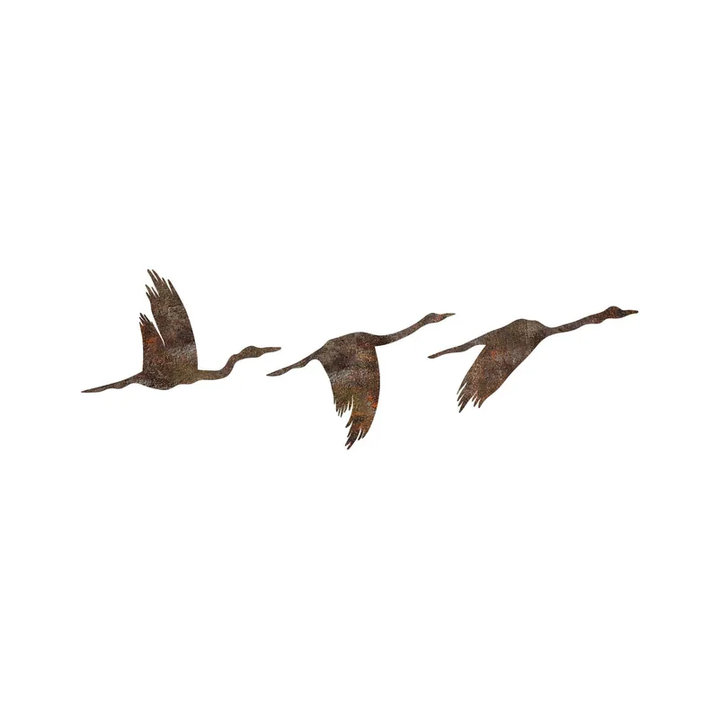 Koristeellinen metallinen seinäkoriste Wallxpert Rusty Birds Antiquation, undefined