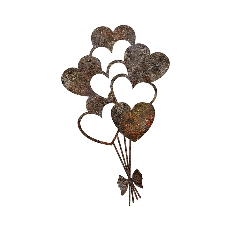 Koristeellinen metallinen seinäkoriste Wallxpert Rusty Heart (35 x 21 cm), undefined