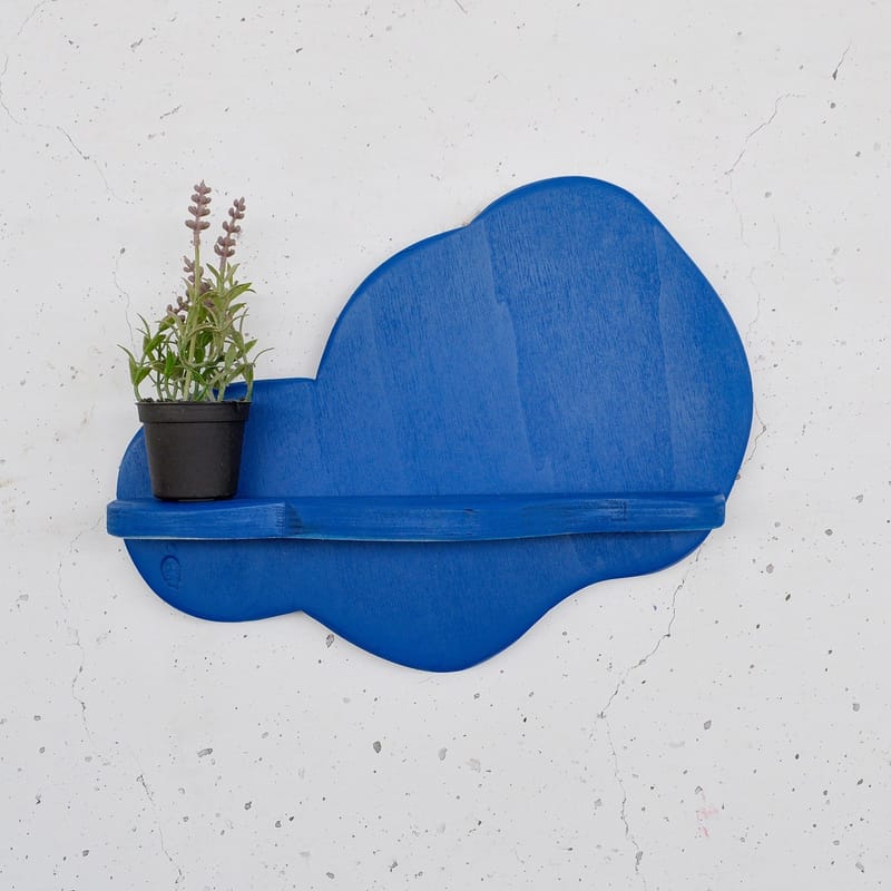 Koristeellinen puinen seinähylly Hanah Home Magna Sininen 35 x 25 x 11 cm - Sisustustuotteet - Sisustusesineet