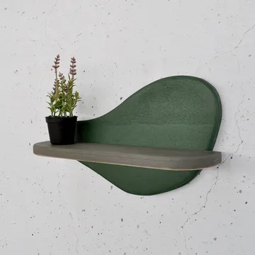 Koristeellinen puinen seinähylly Hanah Home Magna Vihreä / harmaa 35 x 20 x 11 cm - Sisustustuotteet - Sisustusesineet