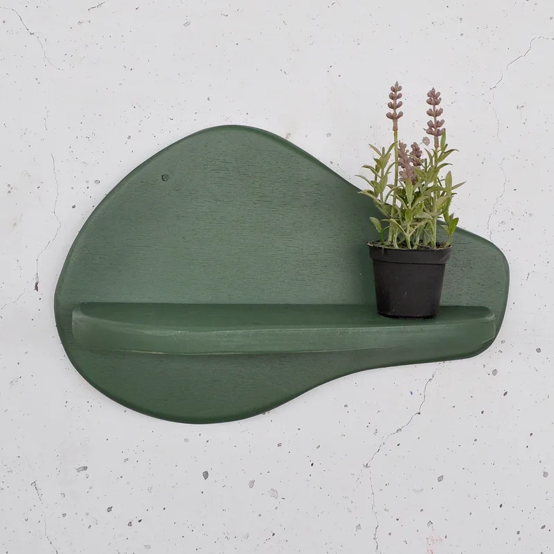 Koristeellinen puinen seinähylly Hanah Home Magna Vihreä 35 x 23 x 11 cm - Talo & remontointi - Keittiö & kylpyhuone - Keittiö & kodinhoitohuone - Keittiön sisustus - Keittiöhylly