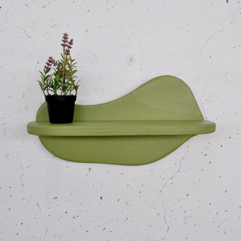 Koristeellinen puinen seinähylly Hanah Home Magna Vaaleanvihreä 35 x 18 x 11 cm - Sisustustuotteet - Sisustusesineet