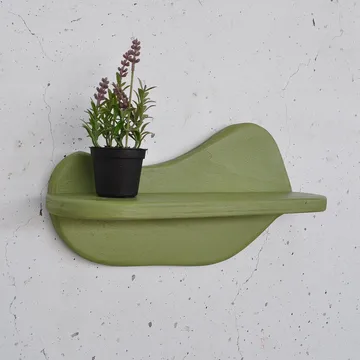 Koristeellinen puinen seinähylly Hanah Home Magna Vaaleanvihreä 35 x 18 x 11 cm