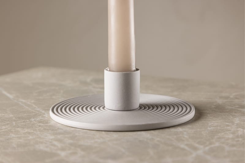 Dian Kynttilänjalka 12x4 cm - Harmaa - Sisustustuotteet - Kynttilä & tuoksut - Kynttilänjalat & lyhdyt