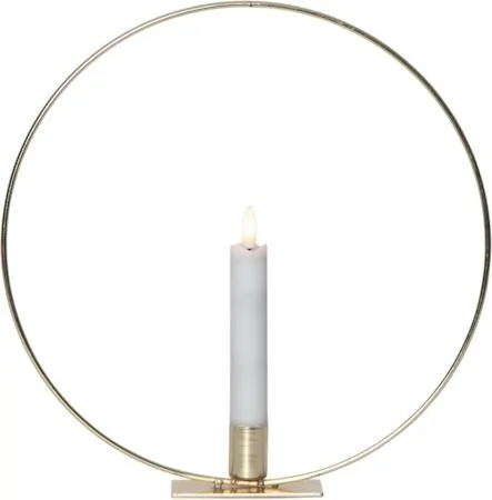 Flamme Ring -sisäkoriste 28,5 cm, messinki/valkoinen