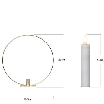 Flamme Ring -sisäkoriste 28,5 cm - messinki/valkoinen - Sisustustuotteet - Kynttilä & tuoksut - Kynttilänjalat & lyhdyt