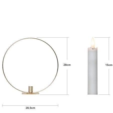 Flamme Ring -sisäkoriste 28,5 cm - messinki/valkoinen - Sisustustuotteet - Kynttilä & tuoksut - Kynttilänjalat & lyhdyt