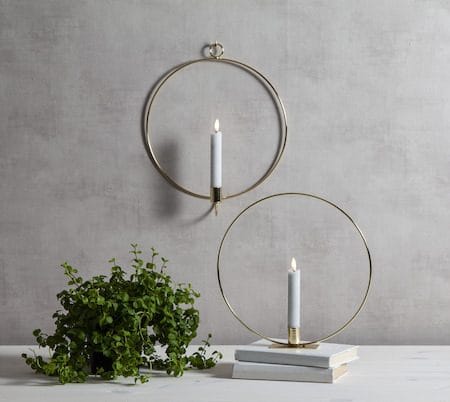 Flamme Ring -sisäkoriste 28,5 cm - messinki/valkoinen - Sisustustuotteet - Kynttilä & tuoksut - Kynttilänjalat & lyhdyt