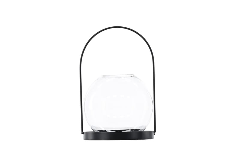 Flora Lyhty 14x14 cm - Musta - Sisustustuotteet - Kynttilä & tuoksut - Kynttilänjalat & lyhdyt