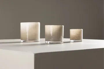 Glora Lyhty 10x10 cm - Beige - Sisustustuotteet - Kynttilä & tuoksut - Kynttilänjalat & lyhdyt