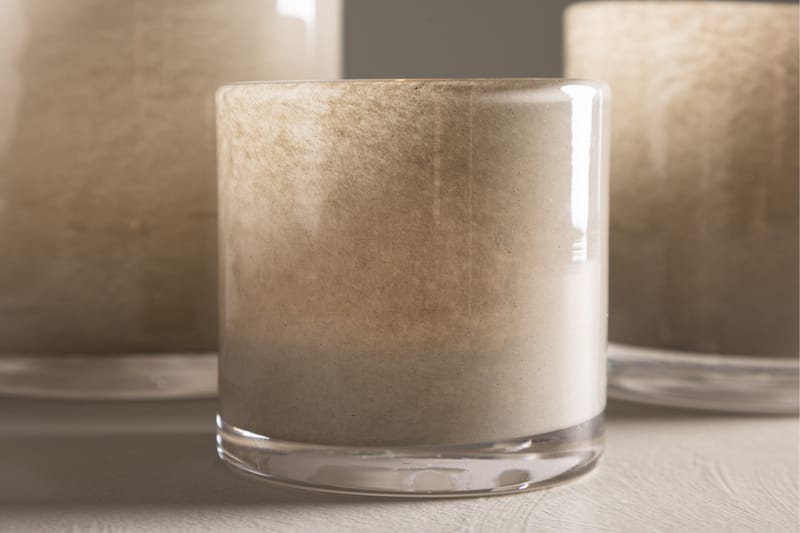 Glora Lyhty 8x8 cm - Beige - Sisustustuotteet - Kynttilä & tuoksut - Kynttilänjalat & lyhdyt