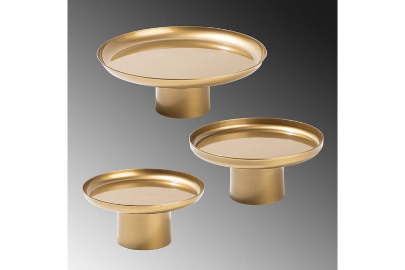 Koristeellinen metallinen asuste Mirven Kulta - Kulta - Sisustustuotteet - Kynttilä & tuoksut - Kynttilänjalat & kynttilälautaset