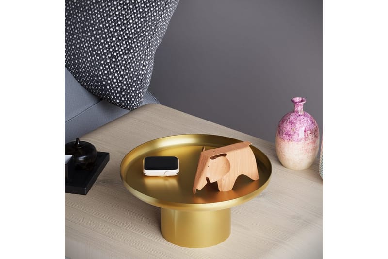 Koristeellinen metallinen asuste Mirven Kulta - Kulta - Sisustustuotteet - Kynttilä & tuoksut - Kynttilänjalat & kynttilälautaset