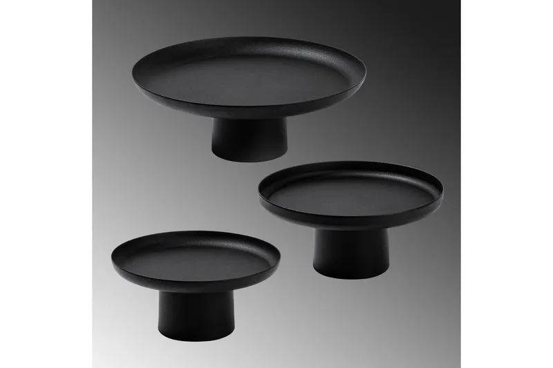 Koristeellinen metallinen asuste Mirven Musta - Musta - Sisustustuotteet - Kynttilä & tuoksut - Kynttilänjalat & kynttilälautaset