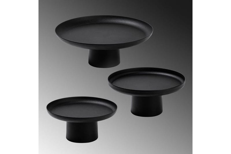 Koristeellinen metallinen asuste Mirven Musta - Musta - Sisustustuotteet - Kynttilä & tuoksut - Kynttilänjalat & kynttilälautaset