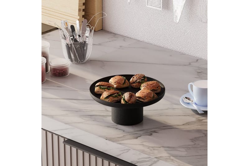 Koristeellinen metallinen asuste Mirven Musta - Musta - Sisustustuotteet - Kynttilä & tuoksut - Kynttilänjalat & kynttilälautaset