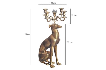Koriste-esine Wohnling Kynttilänjalka Greyhound Alumiini Moderni - Sisustustuotteet - Kynttilä & tuoksut - Kynttilänjalat & lyhdyt - Kynttelikkö lattialle