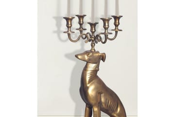 Koriste-esine Wohnling Kynttilänjalka Greyhound Alumiini Moderni - Sisustustuotteet - Kynttilä & tuoksut - Kynttilänjalat & lyhdyt - Kynttelikkö lattialle