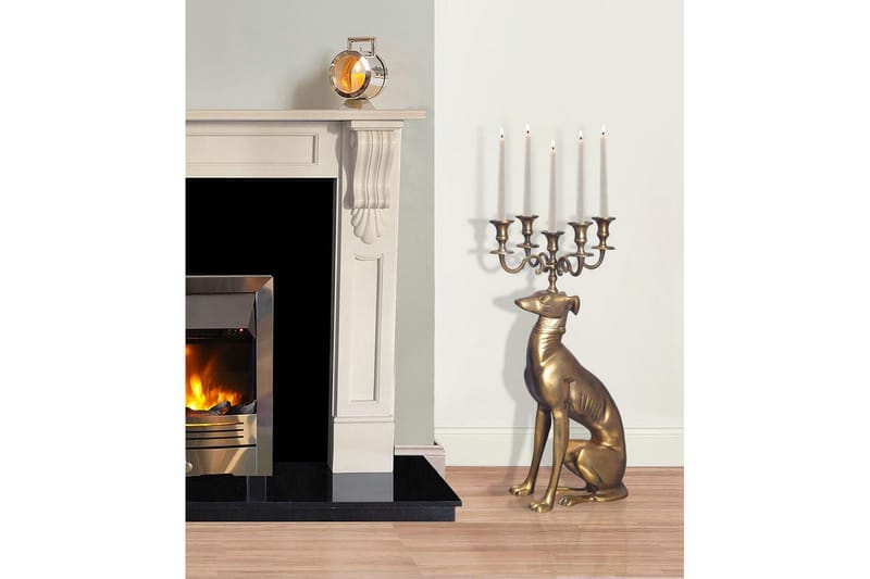 Koriste-esine Wohnling Kynttilänjalka Greyhound Alumiini Moderni - Sisustustuotteet - Kynttilä & tuoksut - Kynttilänjalat & lyhdyt - Kynttelikkö lattialle