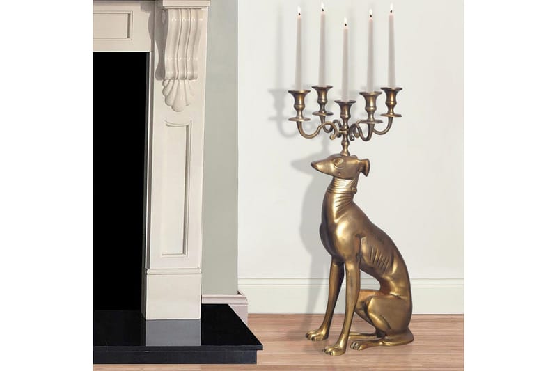 Koriste-esine Wohnling Kynttilänjalka Greyhound Alumiini Moderni - Sisustustuotteet - Kynttilä & tuoksut - Kynttilänjalat & lyhdyt - Kynttelikkö lattialle
