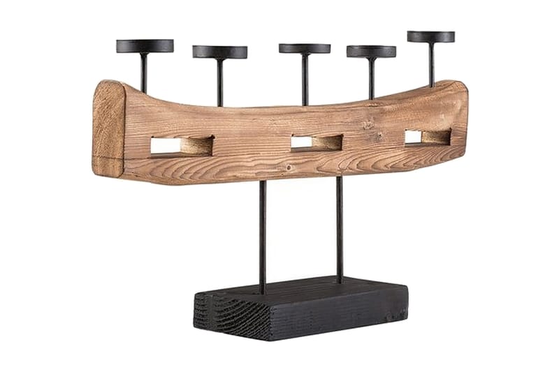 Kynttilänjalka Guatemala 36 cm, Puu/Luonnonväri