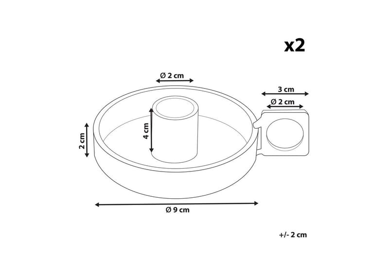 Ljusstakar Beliani Chorio set om 2 Green - Sisustustuotteet - Kynttilä & tuoksut - Kynttilänjalat & kynttilälautaset
