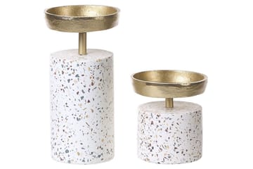 Ljusstakar Beliani Kaengan set om 2 GOLD||Multicolored - Sisustustuotteet - Kynttilä & tuoksut - Kynttilänjalat & lyhdyt
