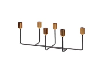 Ljusstake Beliani Bangka Black||GOLD - Sisustustuotteet - Kynttilä & tuoksut - Kynttilänjalat & lyhdyt