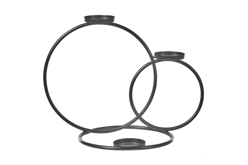 Ljusstake Beliani Cakung Black - Sisustustuotteet - Kynttilä & tuoksut - Kynttilänjalat & lyhdyt