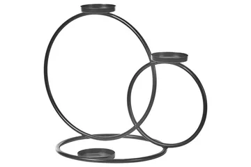 Ljusstake Beliani Cakung Black - Sisustustuotteet - Kynttilä & tuoksut - Kynttilänjalat & lyhdyt