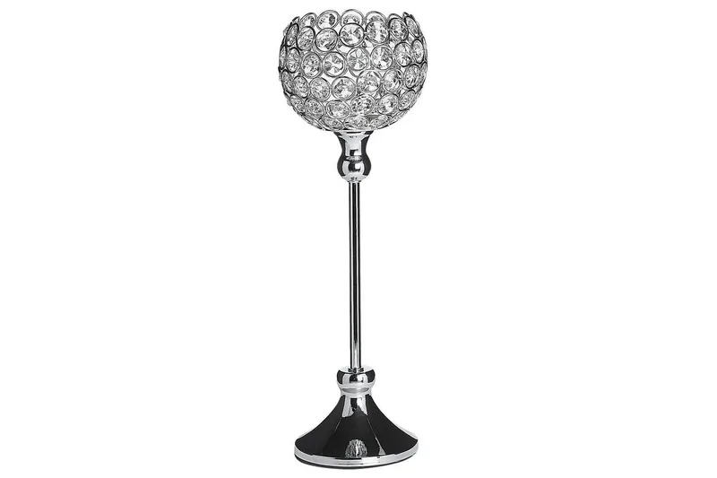 Ljusstake Beliani Esternay Silver