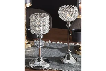 Ljusstake Beliani Esternay Silver - Sisustustuotteet - Kynttilä & tuoksut - Kynttilänjalat & lyhdyt