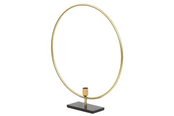 Ljusstake Beliani Seram GOLD||Black - Sisustustuotteet - Kynttilä & tuoksut - Kynttilänjalat & lyhdyt