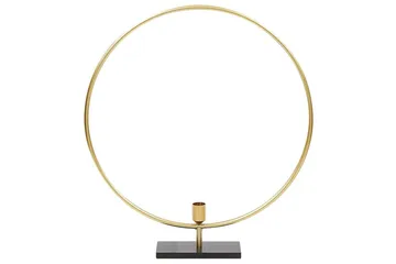 Ljusstake Beliani Seram GOLD||Black - Sisustustuotteet - Kynttilä & tuoksut - Kynttilänjalat & lyhdyt