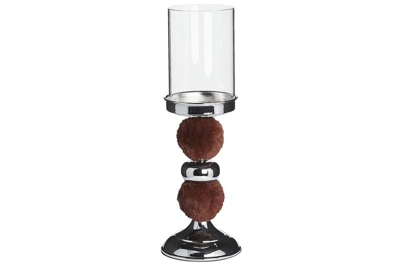 Ljusstake Beliani Padre Silver||Brown, undefined