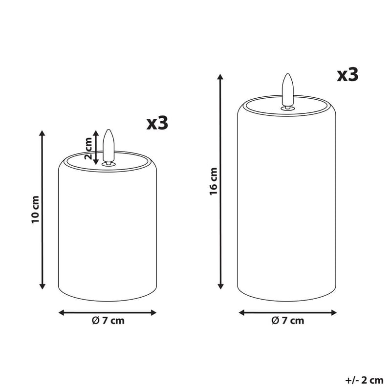 LED-kynttilä Noisette Setti 6 kpl - Valkoinen - Sisustustuotteet - Kynttilä & tuoksut - Steariinikynttilä - Kruunukynttilä & antiikkikynttilä