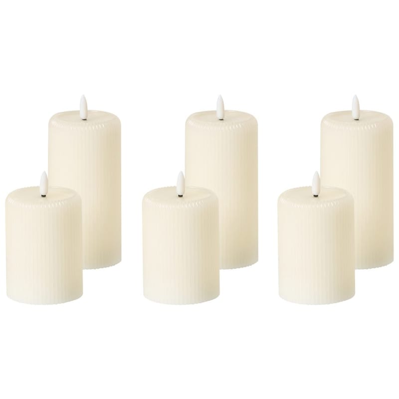 LED-kynttilä Noisette Setti 6 kpl - Valkoinen - Sisustustuotteet - Joulukoristeet & juhlakoristeet - Joulukoristeet - Joulukynttilä